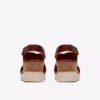 Womens Diaz Cross Burnt Orange Leather Wedges