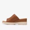Womens Diaz Slide Tan Leather Wedges Womens Diaz Slide Tan Leather Wedges