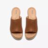 Womens Diaz Slide Tan Leather Wedges Womens Diaz Slide Tan Leather Wedges