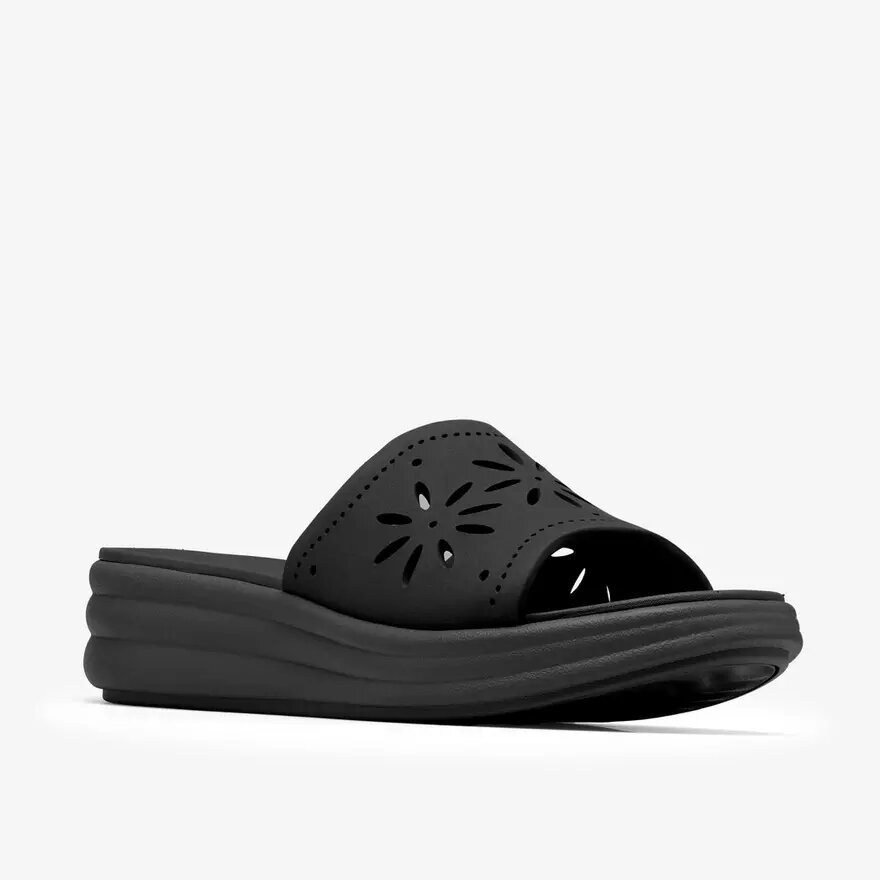 Womens Drift Floral Black Wedges Womens Drift Floral Black Wedges