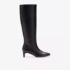 Womens Edina Tall Black Leather Knee High Boots Us Womens Edina Tall Black Leather Knee High Boots Us