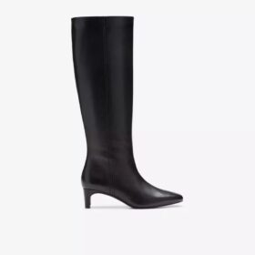 Womens Edina Tall Black Leather Knee High Boots Us Womens Edina Tall Black Leather Knee High Boots Us