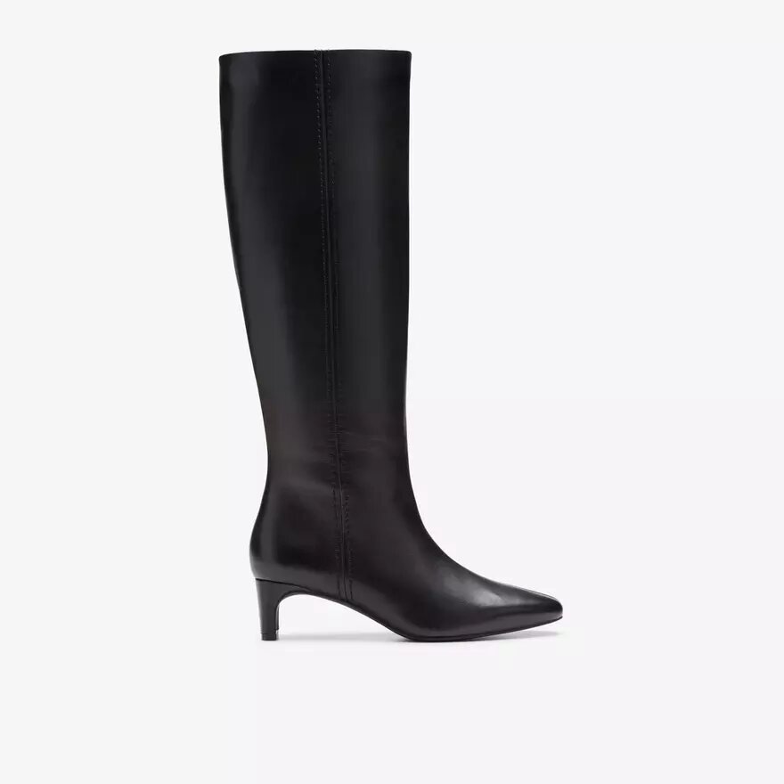 Womens Edina Tall Black Leather Knee High Boots Us Womens Edina Tall Black Leather Knee High Boots Us