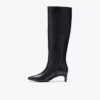 Womens Edina Tall Black Leather Knee High Boots Us Womens Edina Tall Black Leather Knee High Boots Us