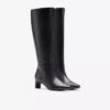 Womens Edina Tall Black Leather Knee High Boots Us Womens Edina Tall Black Leather Knee High Boots Us