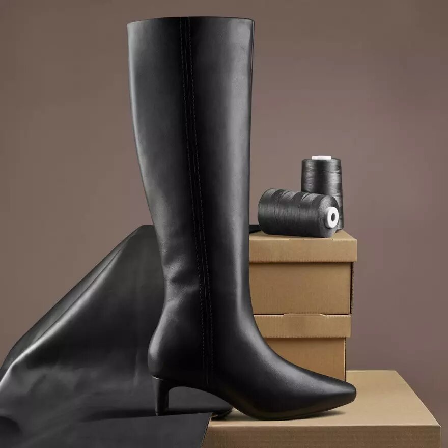 Womens Edina Tall Black Leather Knee High Boots Us Womens Edina Tall Black Leather Knee High Boots Us