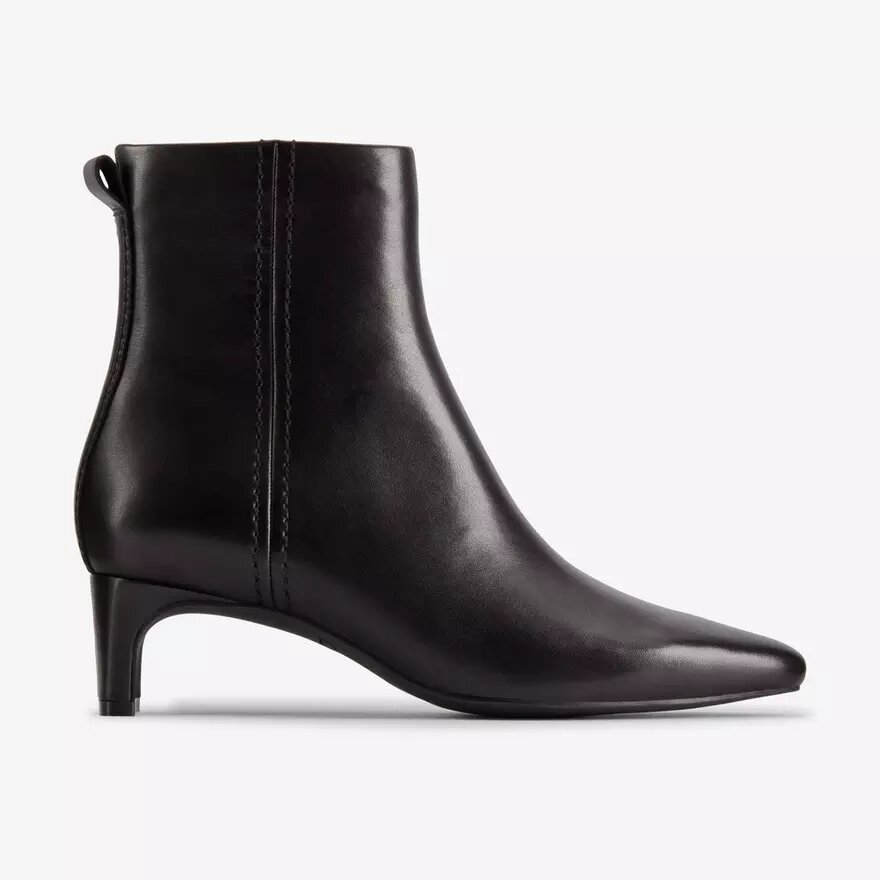Womens Edina up Black Leather Ankle Boots Womens Edina up Black Leather Ankle Boots