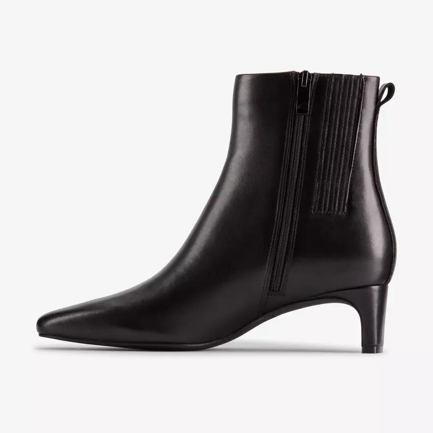 Womens Edina up Black Leather Ankle Boots Womens Edina up Black Leather Ankle Boots