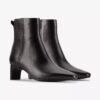 Womens Edina up Black Leather Ankle Boots Womens Edina up Black Leather Ankle Boots