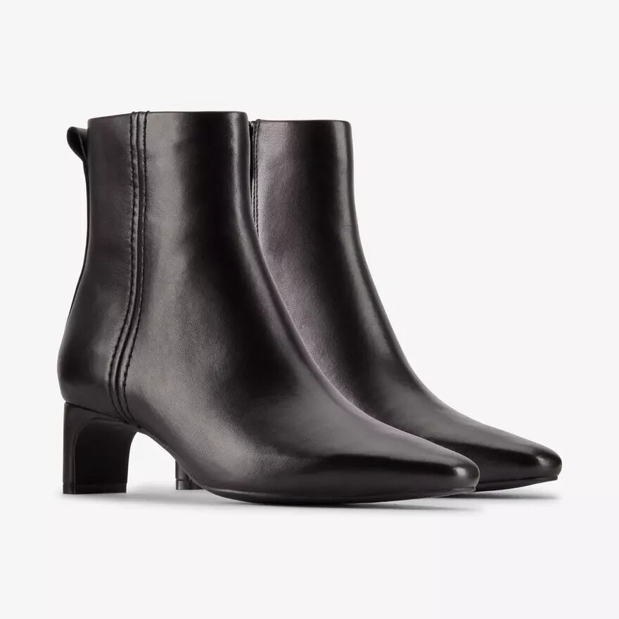 Womens Edina up Black Leather Ankle Boots Womens Edina up Black Leather Ankle Boots