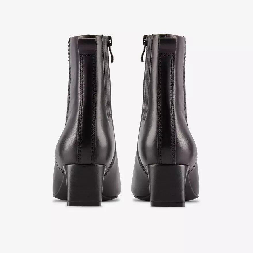 Womens Edina up Black Leather Ankle Boots Womens Edina up Black Leather Ankle Boots