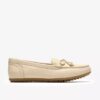 Womens Elliotte Sail Cream Leather Moccasins