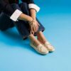 Womens Elliotte Sail Cream Leather Moccasins
