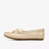 Womens Elliotte Sail Cream Leather Moccasins