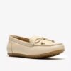 Womens Elliotte Sail Cream Leather Moccasins