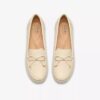 Womens Elliotte Sail Cream Leather Moccasins