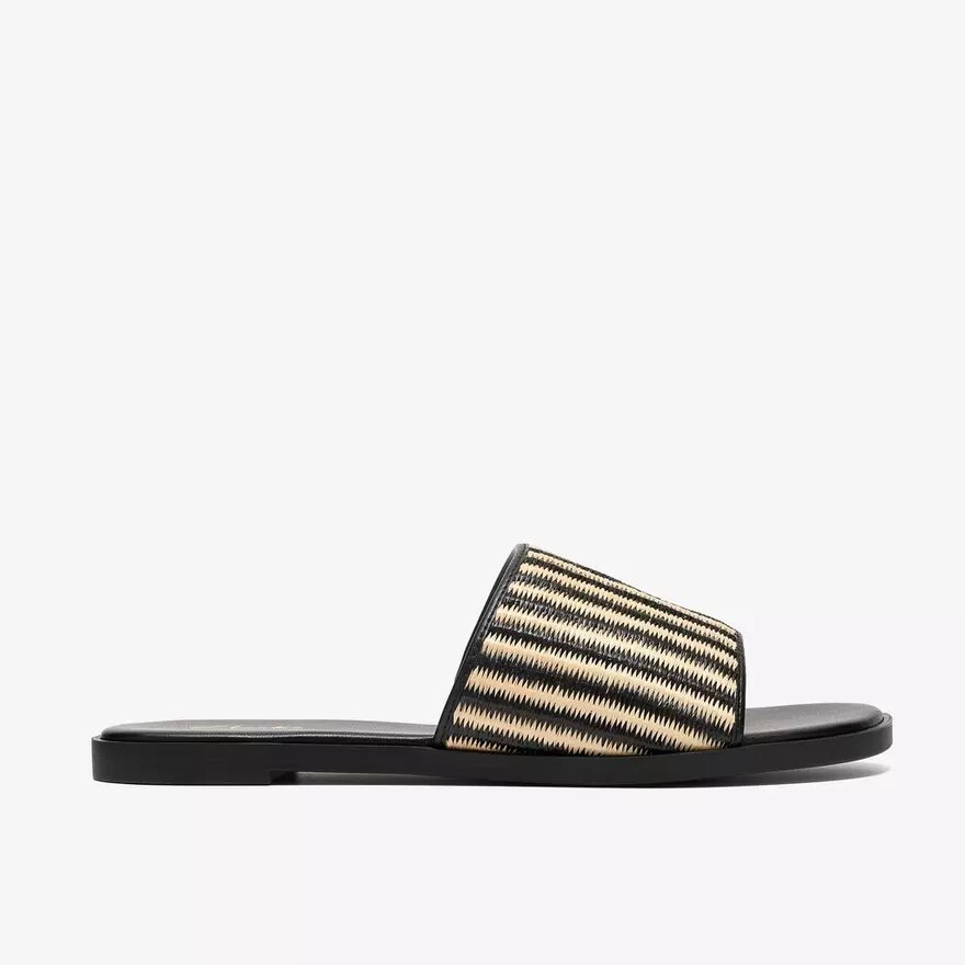 Womens Erisia Strap2 Black Interest Flat Sandals Womens Erisia Strap2 Black Interest Flat Sandals