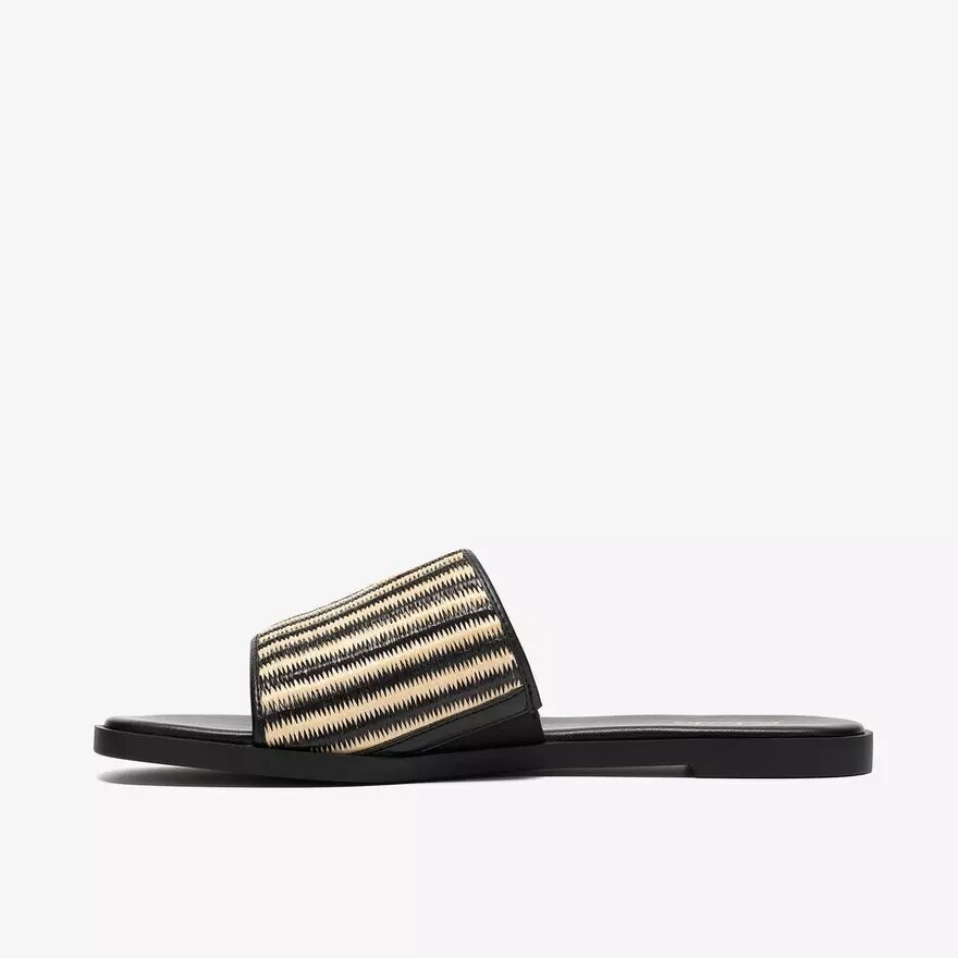 Womens Erisia Strap2 Black Interest Flat Sandals Womens Erisia Strap2 Black Interest Flat Sandals