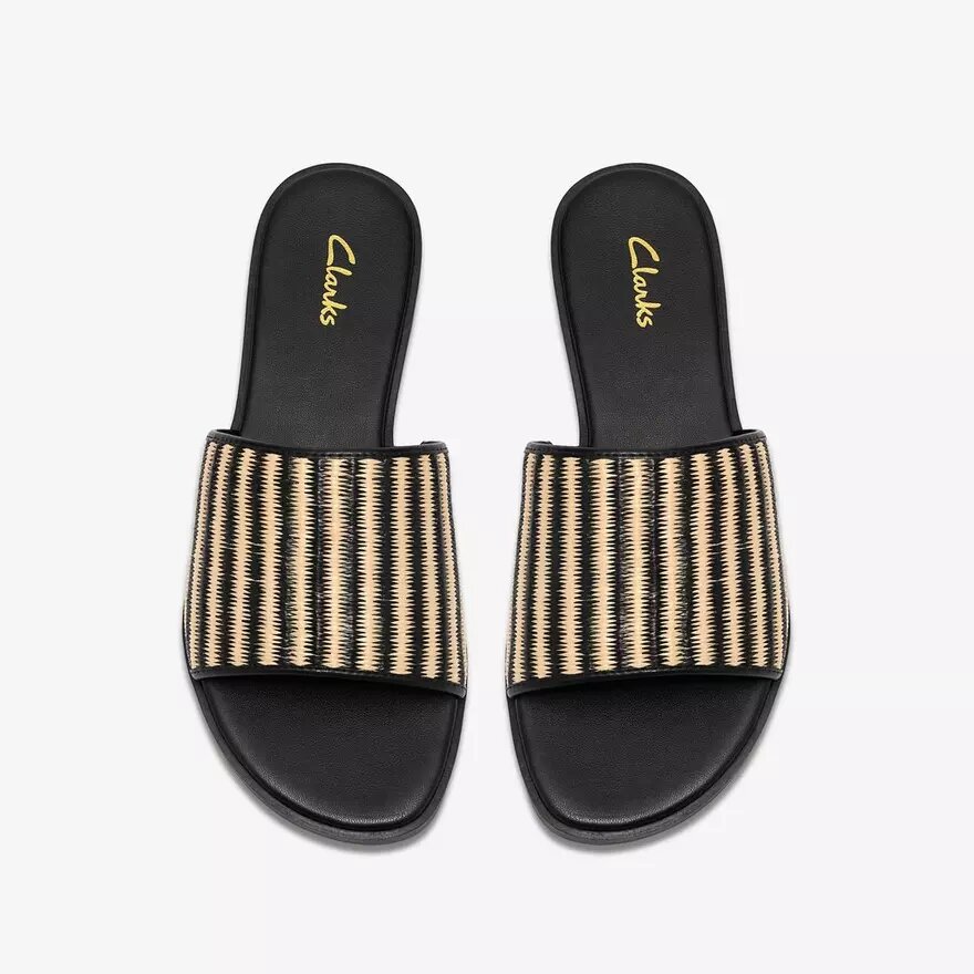 Womens Erisia Strap2 Black Interest Flat Sandals Womens Erisia Strap2 Black Interest Flat Sandals