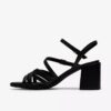 Womens Ezoria Strap Black Leather Strappy Sandals Womens Ezoria Strap Black Leather Strappy Sandals