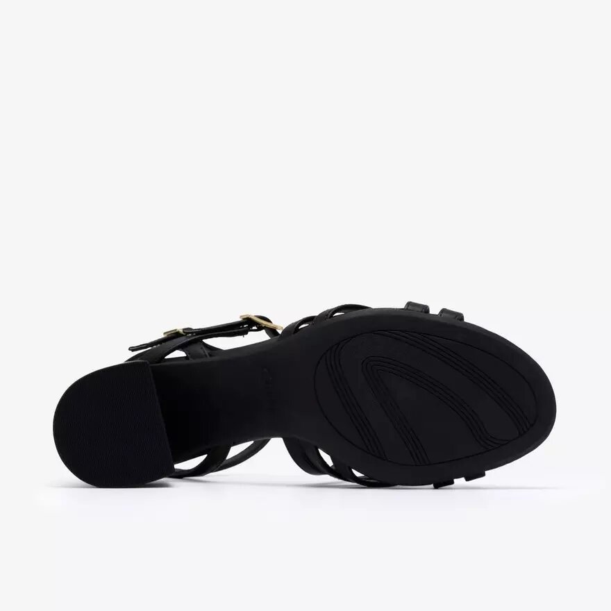 Womens Ezoria Strap Black Leather Strappy Sandals Womens Ezoria Strap Black Leather Strappy Sandals