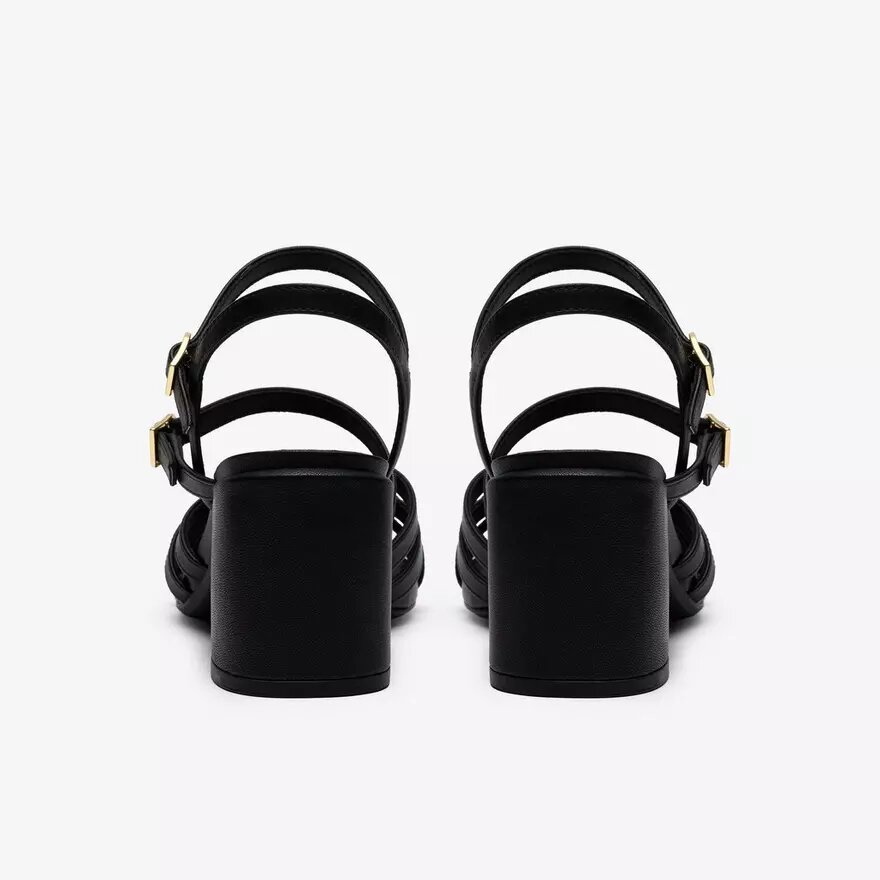 Womens Ezoria Strap Black Leather Strappy Sandals Womens Ezoria Strap Black Leather Strappy Sandals