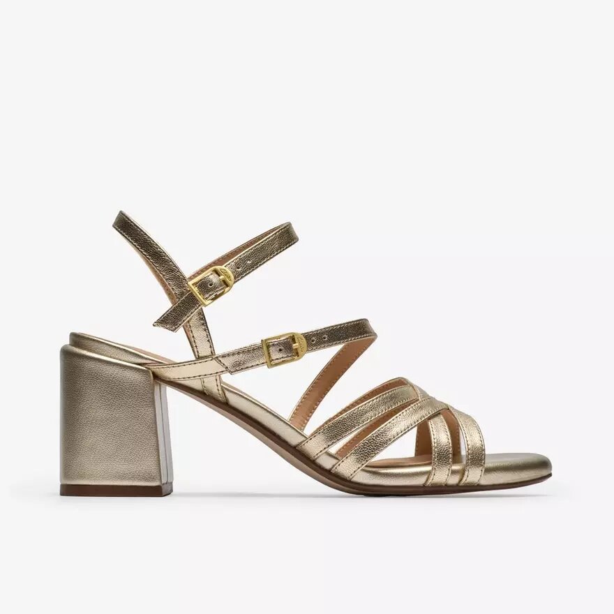 Womens Ezoria Strap Soft Gold Strappy Sandals Womens Ezoria Strap Soft Gold Strappy Sandals