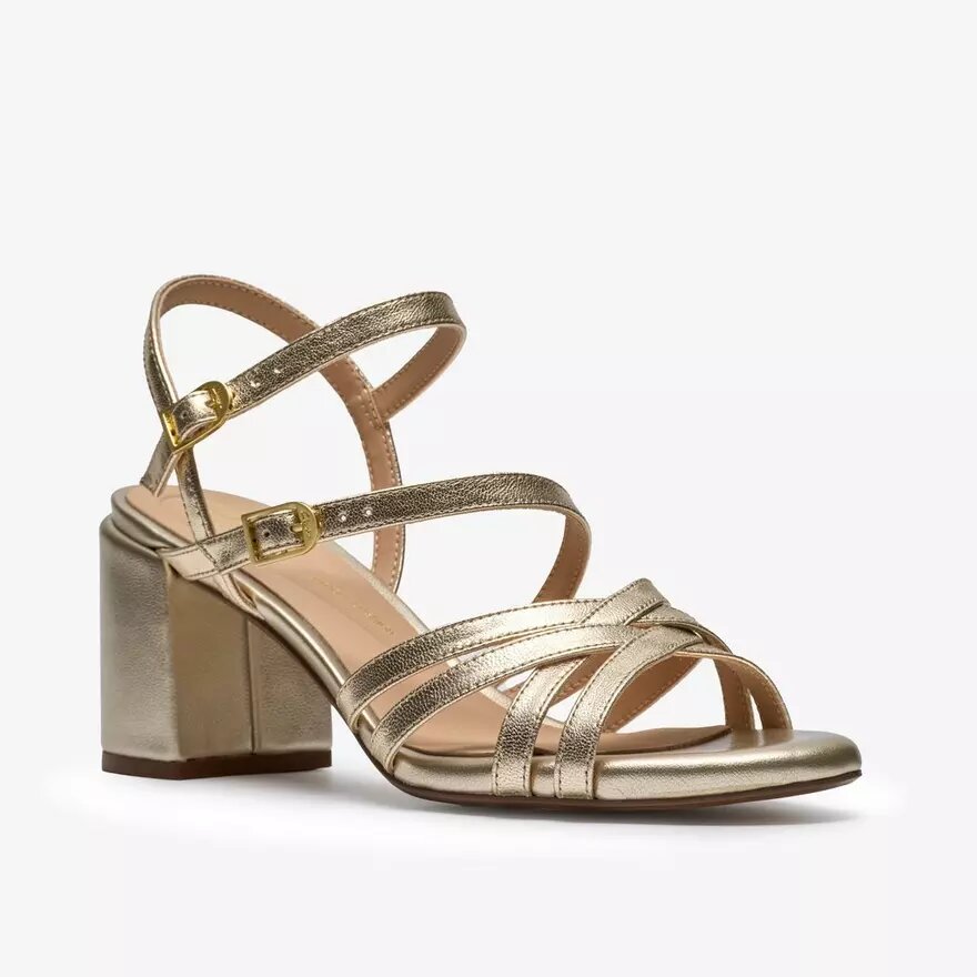 Womens Ezoria Strap Soft Gold Strappy Sandals Womens Ezoria Strap Soft Gold Strappy Sandals