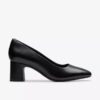 Womens Fernie Court Black Leather Court Shoes Us