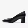 Womens Fernie Court Black Leather Court Shoes Us