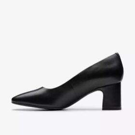 Womens Fernie Court Black Leather Court Shoes Us