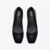 Womens Fernie Court Black Leather Court Shoes Us