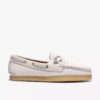 Womens Godney Boat White Grain Leather Boat Shoes
