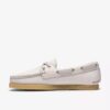Womens Godney Boat White Grain Leather Boat Shoes