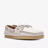 Womens Godney Boat White Grain Leather Boat Shoes