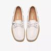 Womens Godney Boat White Grain Leather Boat Shoes