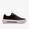 Womens Hollyrose Zip Black Leather Sneakers Womens Hollyrose Zip Black Leather Sneakers