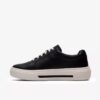 Womens Hollyrose Zip Black Leather Sneakers Womens Hollyrose Zip Black Leather Sneakers