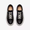 Womens Hollyrose Zip Black Leather Sneakers Womens Hollyrose Zip Black Leather Sneakers