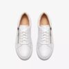 Womens Hollyrose Zip White Leather Sneakers Womens Hollyrose Zip White Leather Sneakers