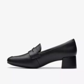 Womens Iridessa Sky Black Leather Loafers