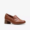 Womens Iridessa Sky Dark Tan Leather Loafers Womens Iridessa Sky Dark Tan Leather Loafers