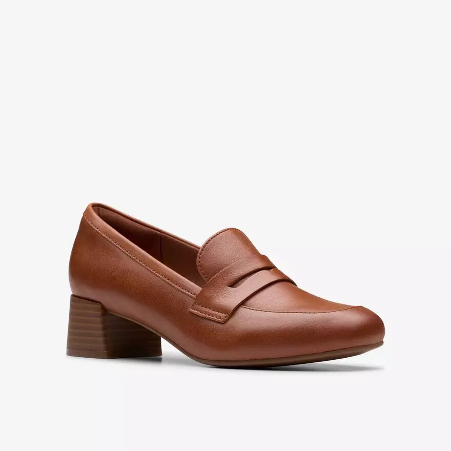 Womens Iridessa Sky Dark Tan Leather Loafers Womens Iridessa Sky Dark Tan Leather Loafers