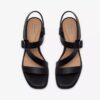 Womens Jaylan Sol Black Leather Heeled Sandals Womens Jaylan Sol Black Leather Heeled Sandals