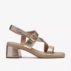 Womens Jaylan Sol Champagne Heeled Sandals