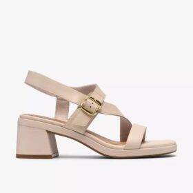 Womens Jaylan Sol off White Leather Heeled Sandals