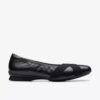 Womens Jazmynn Gem Black Leather Flats Womens Jazmynn Gem Black Leather Flats