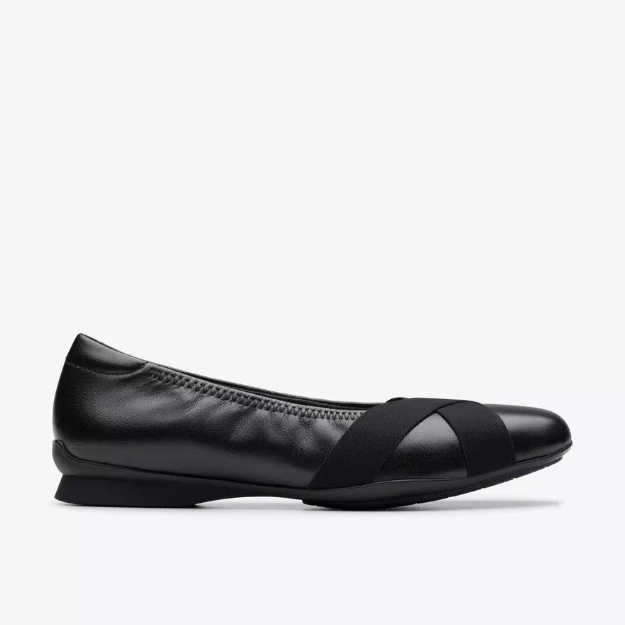 Womens Jazmynn Gem Black Leather Flats Womens Jazmynn Gem Black Leather Flats
