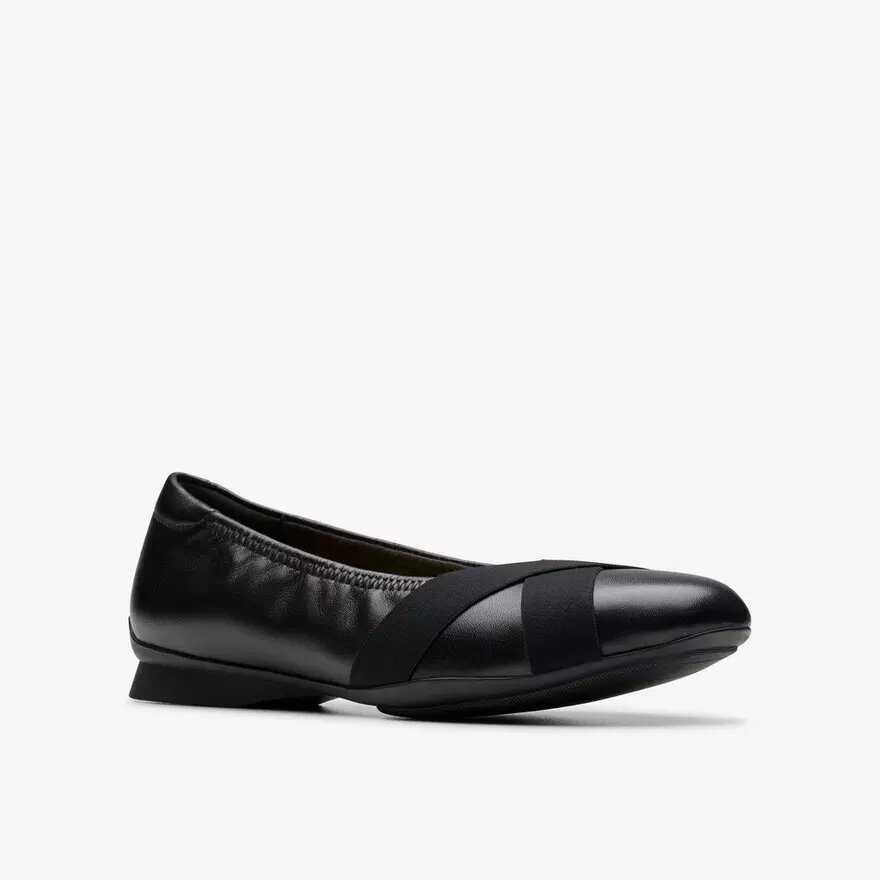 Womens Jazmynn Gem Black Leather Flats Womens Jazmynn Gem Black Leather Flats