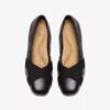 Womens Jazmynn Gem Black Leather Flats Womens Jazmynn Gem Black Leather Flats